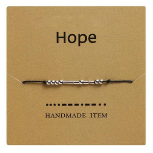 Handmade Beads Black String Bracelet With I Love You Lettering Cardboard Creative Charm Jewelry Couples Matching Bracelets Gifts For Couples Mom Daughter Best Friend 16-25cm