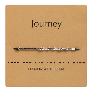 Handmade Beads Black String Bracelet With I Love You Lettering Cardboard Creative Charm Jewelry Couples Matching Bracelets Gifts For Couples Mom Daughter Best Friend 16-25cm