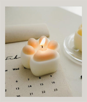 Handmade Scented Candles Creative Teddy Dog Candles Cute Bear Birthday Candles Bear Shaped Cool Candles Scented Funky Candles Aesthetic Candles Birthday Cake Decoration Cake Topper Decor For Baby ShoweAromatherapy Teddy Bear Shape Candle Gift