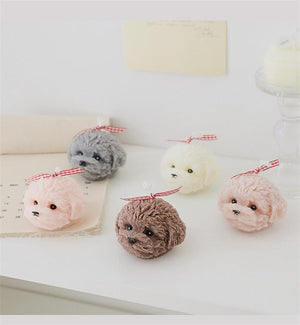 Handmade Scented Candles Creative Teddy Dog Candles Cute Bear Birthday Candles Bear Shaped Cool Candles Scented Funky Candles Aesthetic Candles Birthday Cake Decoration Cake Topper Decor For Baby ShoweAromatherapy Teddy Bear Shape Candle Gift