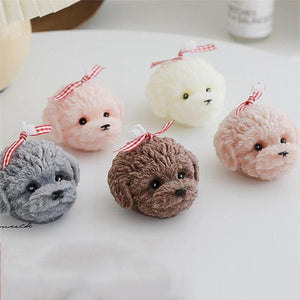 Handmade Scented Candles Creative Teddy Dog Candles Cute Bear Birthday Candles Bear Shaped Cool Candles Scented Funky Candles Aesthetic Candles Birthday Cake Decoration Cake Topper Decor For Baby ShoweAromatherapy Teddy Bear Shape Candle Gift