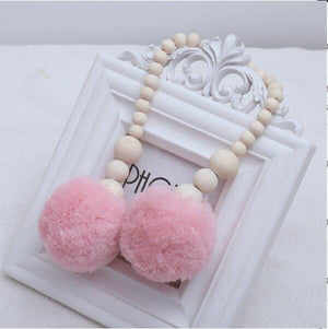 Hanging Nordic Wooden Beads Ornament Double Star Moon Kids Room Decoration Baby Crib Tent Hanging Pendant Wall Decor Photography Props Baby Mobile For Crib Moon and Stars Baby Nursery Ceiling Crib Mobile Kids Room Hanging Decor