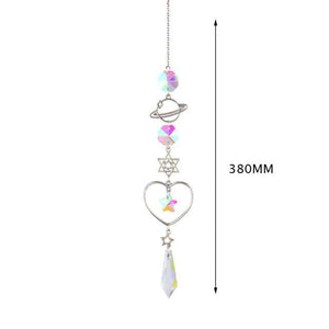 Hanging Sun Catcher Moon Light With Chain Pendant Ornament Crystal Balls  Catcher Wind-chime Rainbow Maker Crystal Hanging  Window Curtain Chandelier Outdoor Garden Home Decor Christmas Day Party Wedding Decoration