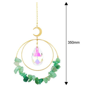 Hanging Sun Catcher Moon Light With Chain Pendant Ornament Crystal Balls  Catcher Wind-chime Rainbow Maker Crystal Hanging  Window Curtain Chandelier Outdoor Garden Home Decor Christmas Day Party Wedding Decoration