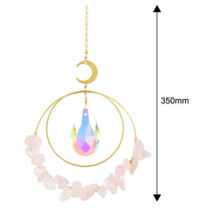 Hanging Sun Catcher Moon Light With Chain Pendant Ornament Crystal Balls  Catcher Wind-chime Rainbow Maker Crystal Hanging  Window Curtain Chandelier Outdoor Garden Home Decor Christmas Day Party Wedding Decoration