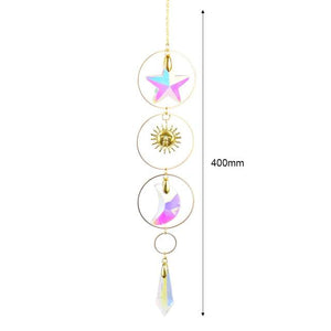 Hanging Sun Catcher Moon Light With Chain Pendant Ornament Crystal Balls  Catcher Wind-chime Rainbow Maker Crystal Hanging  Window Curtain Chandelier Outdoor Garden Home Decor Christmas Day Party Wedding Decoration