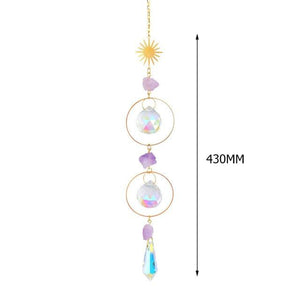 Hanging Sun Catcher Moon Light With Chain Pendant Ornament Crystal Balls  Catcher Wind-chime Rainbow Maker Crystal Hanging  Window Curtain Chandelier Outdoor Garden Home Decor Christmas Day Party Wedding Decoration