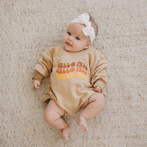 Hello Fall Sweatshirt Romper - more colors