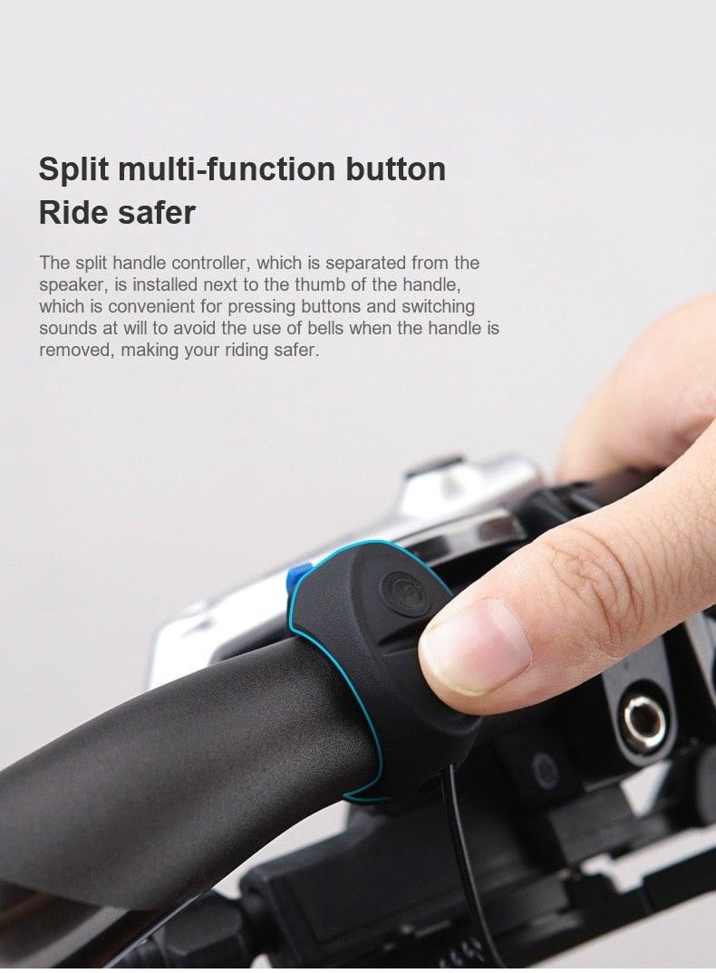 High Bicycle Electric Bell Invisible Waterproof Bike Horn For Scooter USB Charging Riding Equipment Accessory Electric Bike Horn  Cycling Bicycle Scooter Horn With Rechargeable Battery