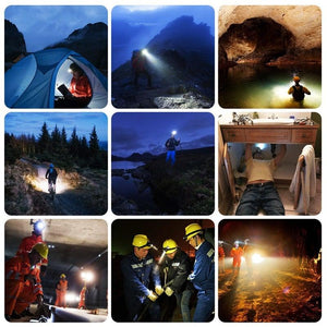 High Lumen Ultra Bright Powerful Rechargeable LED Headlamp  USB Head Lamp 7 LED Headlight Head Flashlight Waterproof Flashlight Head Torch For Outdoor Camping Cycling Running Fishing