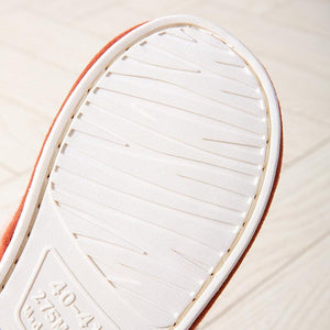 High Quality Cow Suede Leather Plush Fur Lined Women Winter Slippers Home Half Casual Shoes Flats Waterproof Memory Foam House Shoes Slipper With Fuzzy Plush Design