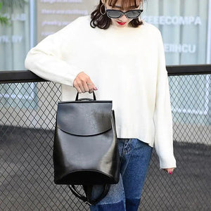 High Quality Leather Backpacks For Fashionable Women And Teenage Girls Large Capacity Shoulder Bagpack