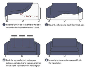 High Quality Velvet Plush Sofa Cover for Living Room Sectional Couch Cover Elastic Case Sofa Slipcover Stretch 1/2/3/4 Seater Velvet Sofa Couch Furniture Protector Soft Anti-Slip High Stretch