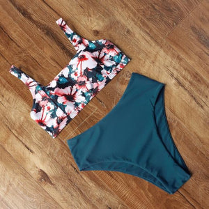 High Waist Bikini Leopard Bikini Women Push Up Swimsuit Women's Leopard Print Swimsuits High Waist Bikini Set 2 Piece Bathing Suits Women Printed Swimwear Tie Dye Summer Swim Beachwear