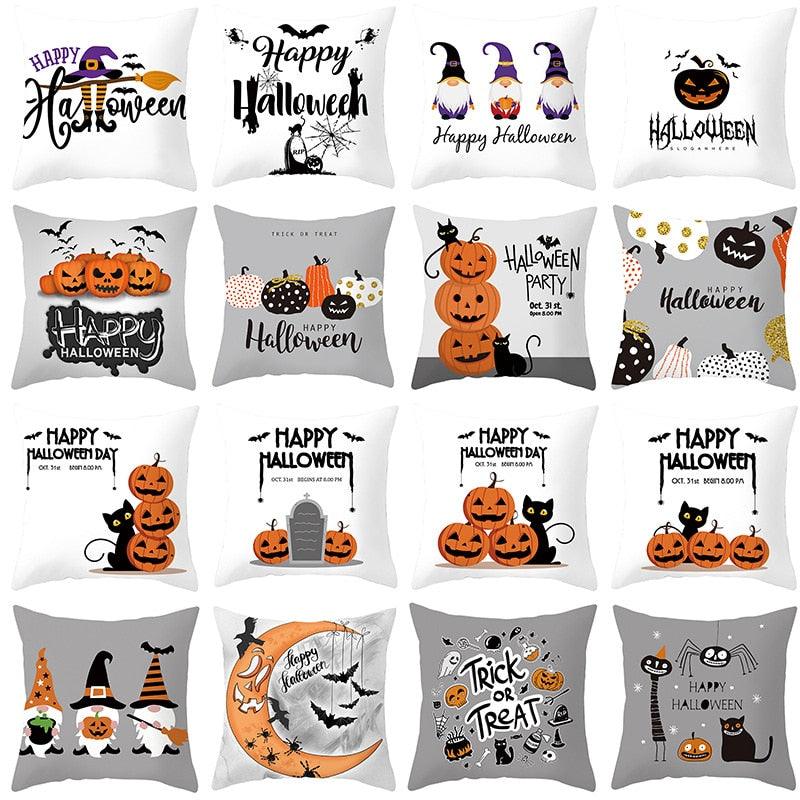 Holiday Pillowcase Pumpkin Cushion Cover Creative Decorative Sofa Party Home Car Pillow Cover Print Pillowcase Fall Decorative Pillows Cotton Linen Material Decoration