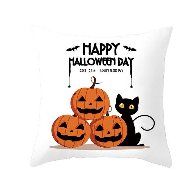 Holiday Pillowcase Pumpkin Cushion Cover Creative Decorative Sofa Party Home Car Pillow Cover Print Pillowcase Fall Decorative Pillows Cotton Linen Material Decoration