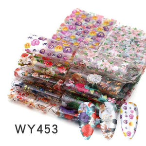 Holographic Nail Foil Transfer Set Sticker Decal Nail Art Foils Designer Marble Nail Decoration Sliders Wraps Manicure  Women Kids Girls Manicure Decoration Nail Art Supplies 3D Self-Adhesive Nail Decals Designer Nail Stickers for Acrylic Nails