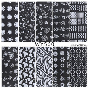 Holographic Nail Foil Transfer Set Sticker Decal Nail Art Foils Designer Marble Nail Decoration Sliders Wraps Manicure  Women Kids Girls Manicure Decoration Nail Art Supplies 3D Self-Adhesive Nail Decals Designer Nail Stickers for Acrylic Nails