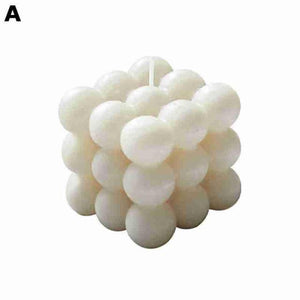 Home Decoration Candle Cube Bubble Candles Handmade Scented Candle Hand Poured Decorative Candle Aesthetic Candles Room Decor for Home Use Bedroom Soy Wax Aromatherapy Cube Candle Scented Relaxing Birthday Gift Home Decoration