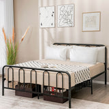 Full/Queen Size Metal Bed Frame with Headboard and Footboard-Full Size