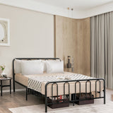 Full/Queen Size Metal Bed Frame with Headboard and Footboard-Full Size