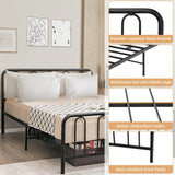 Full/Queen Size Metal Bed Frame with Headboard and Footboard-Full Size