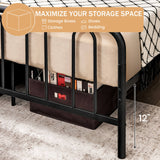 Full/Queen Size Metal Bed Frame with Headboard and Footboard-Full Size