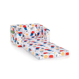2-in-1 Convertible Kids Sofa with Velvet Fabric-Multicolor