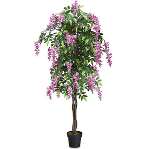 6-Feet Artificial Wisteria Silk Indoor-Outdoor Tree-1pieces