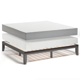 14 Inch King Size Wood Platform Bed Frame-Brown