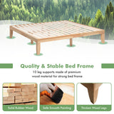14 Inch King Size Wood Platform Bed Frame-Brown
