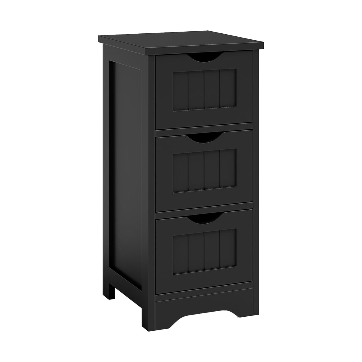 Bathroom Wooden Free Standing Storage Side Floor Cabinet Organizer-3-Tier.