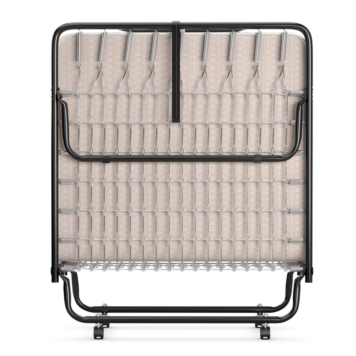 Rollaway Guest Bed with Sturdy Steel Frame and Memory Foam Mattress Made in Italy-Navy