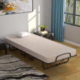 Rollaway Guest Bed with Sturdy Steel Frame and Memory Foam Mattress Made in Italy-Navy