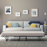 Rollaway Guest Bed with Sturdy Steel Frame and Memory Foam Mattress Made in Italy-Navy