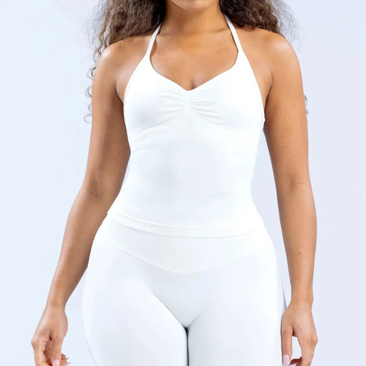 Matte Nylon Seamless Sports Vest Top