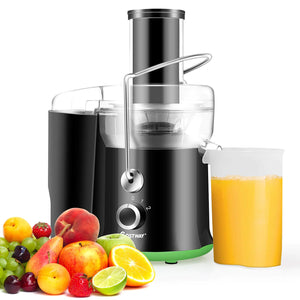 COSTWAY Juicer Machine Centrifugal Juicer with 3-Inch Wide Mouth BPA-Free Stainless Steel Juice Maker with 2-Speed Control Masticating Juice Extractor for Fruit Vegetable