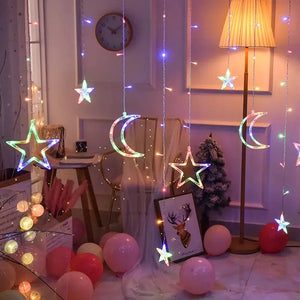 LED Star Curtain Fairy String Lights