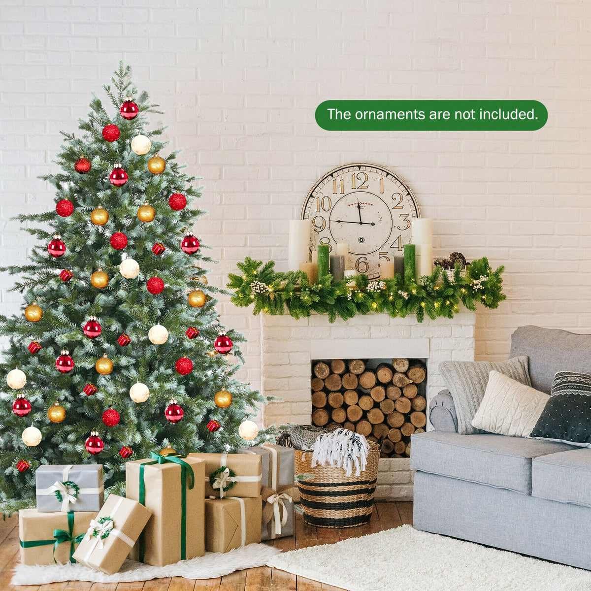 6 Feet Artificial Christmas Spruce Hinged Tree