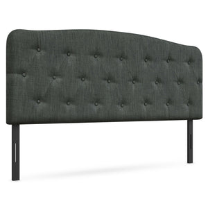Faux Linen Headboard with Adjustable Heights-Light Gray