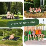 60 Inches Platform Tree Swing Outdoor with  2 Hanging Straps-Multicolor
