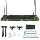 60 Inches Platform Tree Swing Outdoor with  2 Hanging Straps-Multicolor