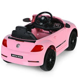 Volkswagen Beetle Kids Electric Ride On Car with Remote Control-Pink