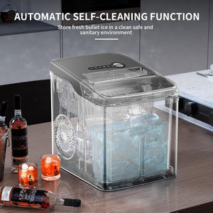 Ice Makers Countertop,26.5Lbs/24H,Self-Cleaning Portable Ice Maker Machine with HandleZ4701