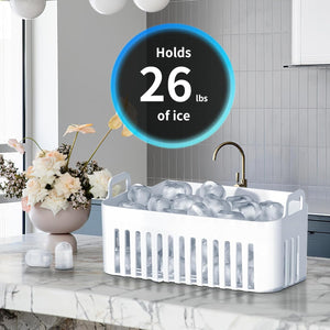 Ice Makers Countertop,26.5Lbs/24H,Self-Cleaning Portable Ice Maker Machine with HandleZ4701
