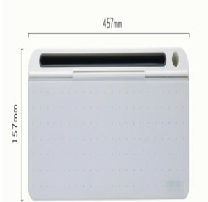 Office Glass Dry Erase Desktop Computer Storage Whiteboard pad