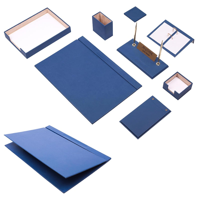 MOOG Leather Desk Set - Single Document Tray- Brown - 10 PCS