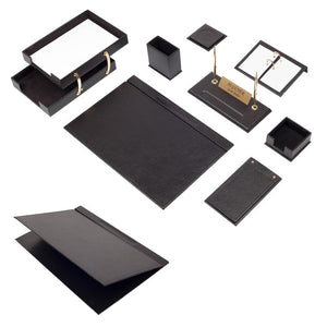 MOOG Leather Desk Set - Double Document Tray- White - 10 PCS