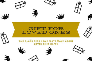 MOOG Personalized Glass Desk Name Plate