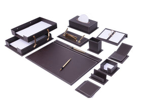 MOOG Luxury Desk Set- 14 Accessories -Black- 14 PCS